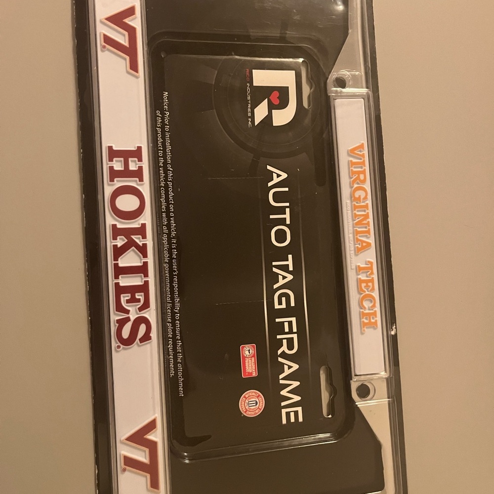 Virginia Tech Auto Tag Frame